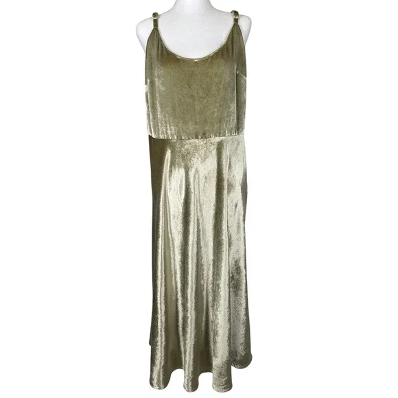 velvet green slip dress Baltic Born Womens Meghan Velvet Wrap Maxi Dress | Deep Green